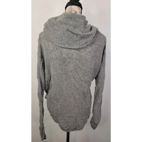 RED SAKS FIFTH AVENUE Sweater Womens XS 100% Cashmere Cowl Neck High Low Sheer - Picture 7 of 11